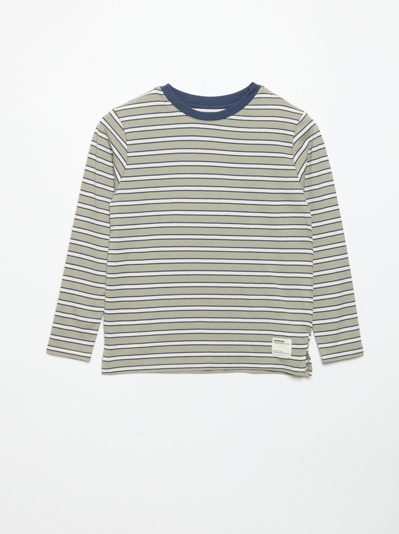 Set van 2 T-shirts met lange mouwen Groen - Kiabi