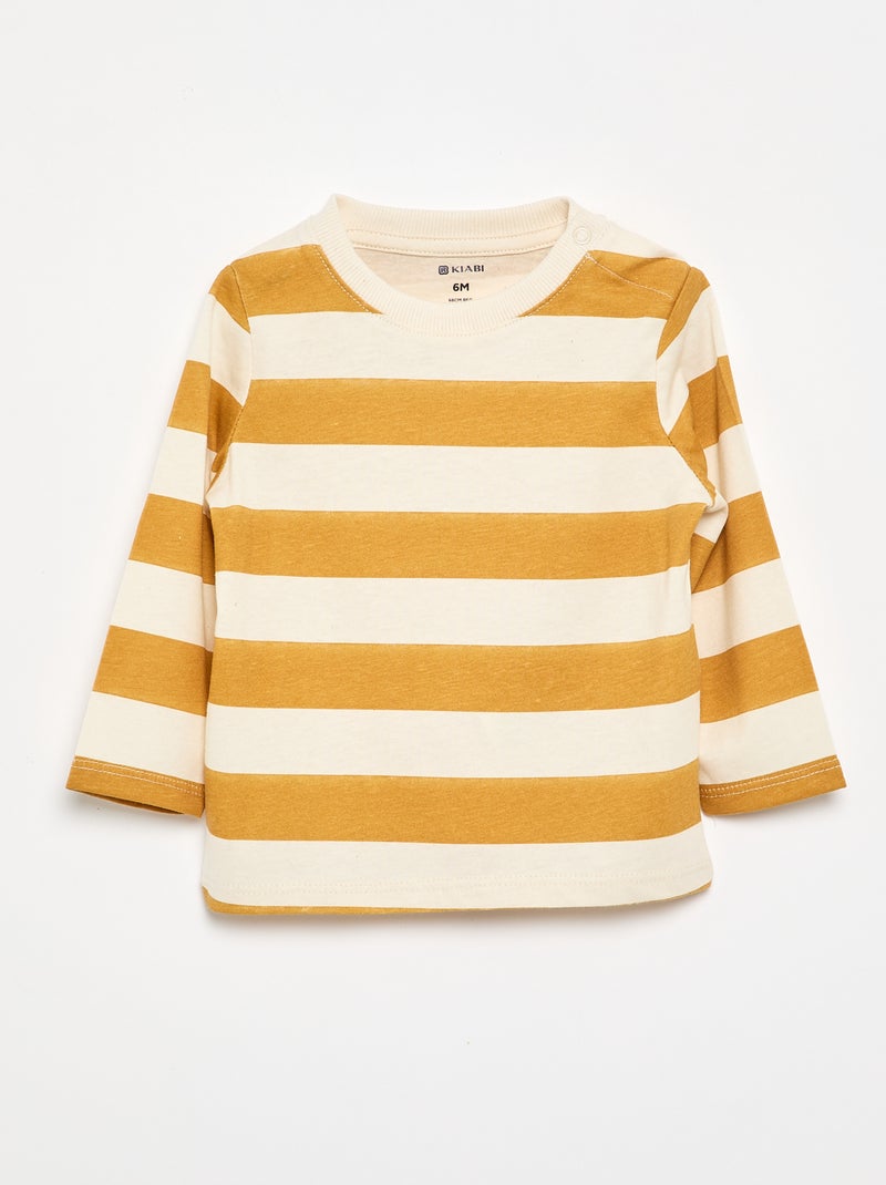 Set van 2 T-shirts met lange mouwen Kaki - Kiabi