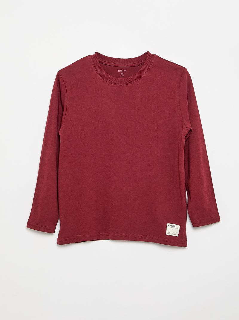 Set van 2 T-shirts met lange mouwen Rood - Kiabi