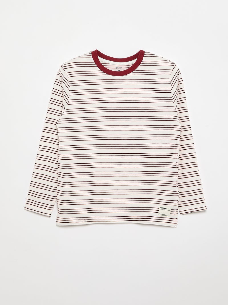Set van 2 T-shirts met lange mouwen Rood - Kiabi