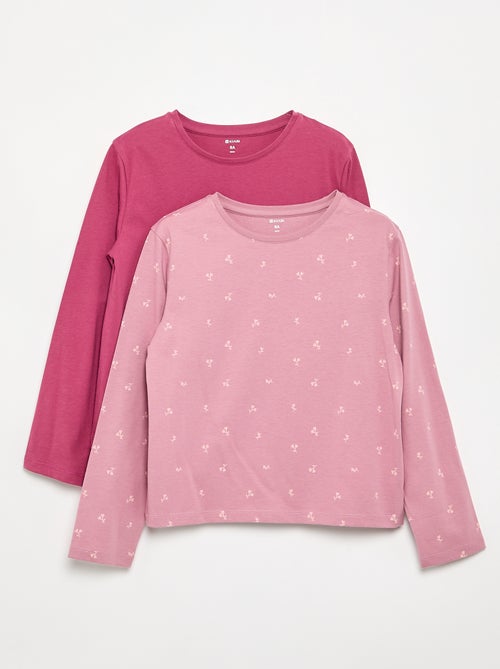 Set van 2 T-shirts met lange mouwen - Kiabi