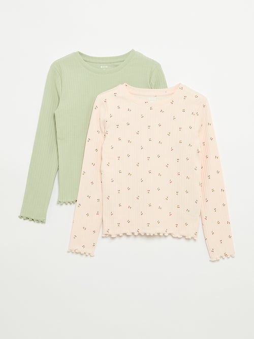 Set van 2 T-shirts met lange mouwen - Kiabi