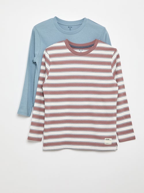 Set van 2 T-shirts met lange mouwen - Kiabi