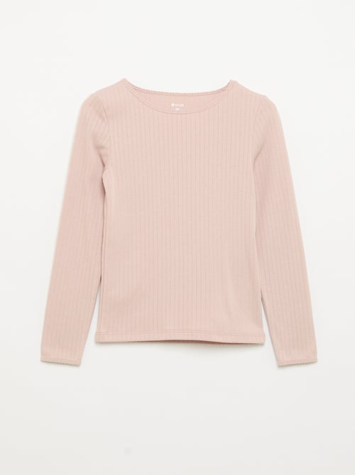 Set van 2 T-shirts met lange mouwen van fantasietricot - Kiabi