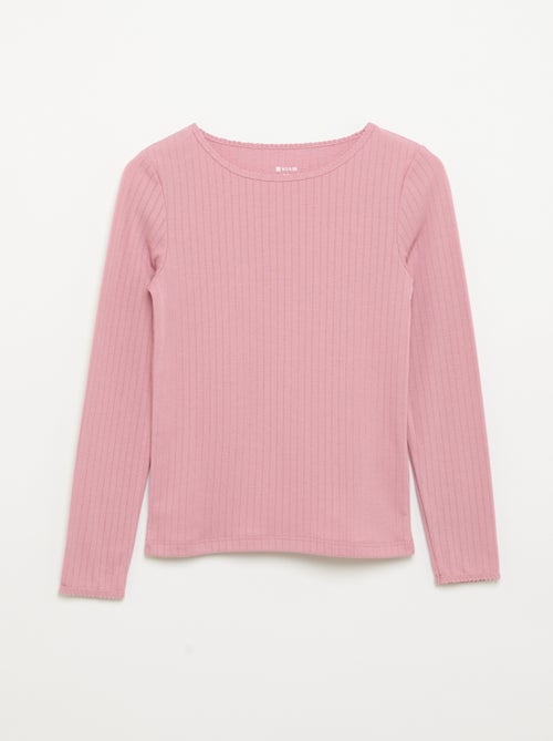 Set van 2 T-shirts met lange mouwen van fantasietricot - Kiabi