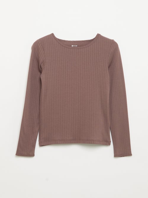 Set van 2 T-shirts met lange mouwen van fantasietricot - Kiabi