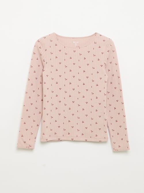Set van 2 T-shirts met lange mouwen van fantasietricot - Kiabi