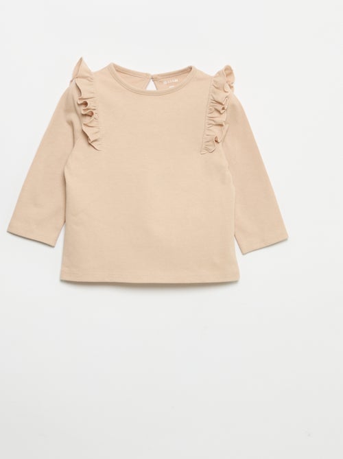 Set van 2 T-shirts met lange mouwen van katoenen jerseytricot - Kiabi Set van 2 T-shirts met lange mouwen van katoenen jerseytricot - Kiabi