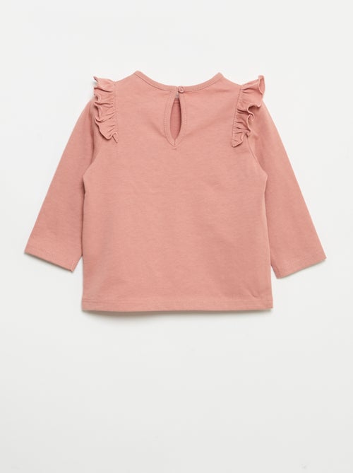 Set van 2 T-shirts met lange mouwen van katoenen jerseytricot - Kiabi