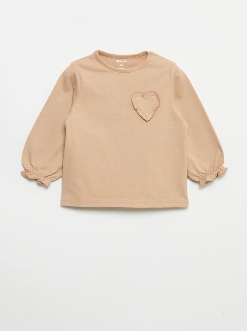 Set van 2 T-shirts met lange mouwen van katoenen jerseytricot - Kiabi