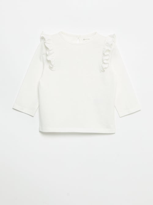 Set van 2 T-shirts met lange mouwen van katoenen jerseytricot - Kiabi