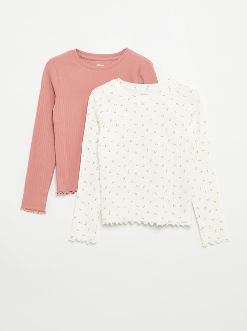 Set van 2 T-shirts met lange mouwen - Kiabi