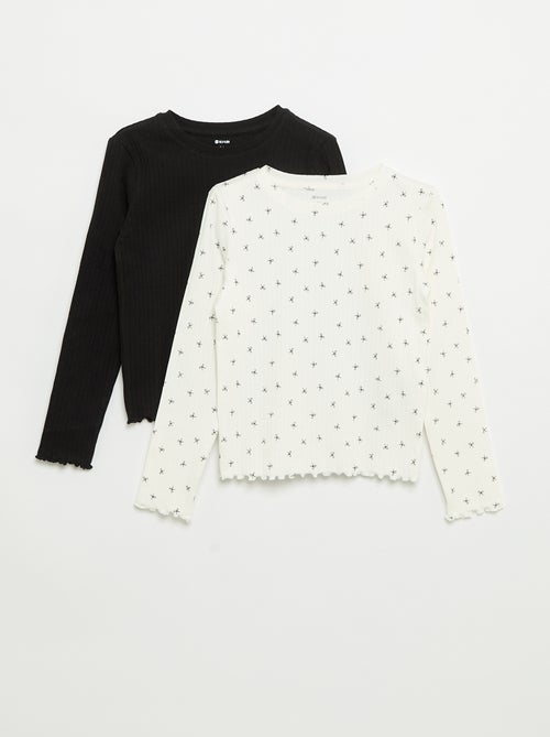 Set van 2 T-shirts met lange mouwen - Kiabi