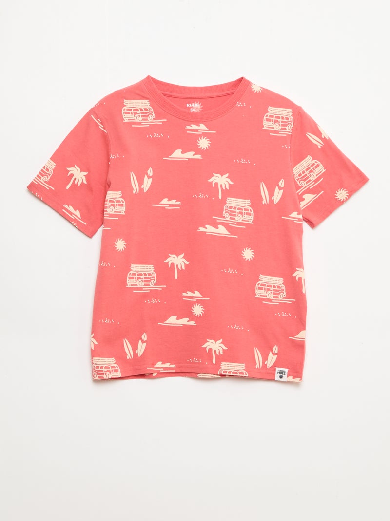 Set van 2 T-shirts Rood - Kiabi