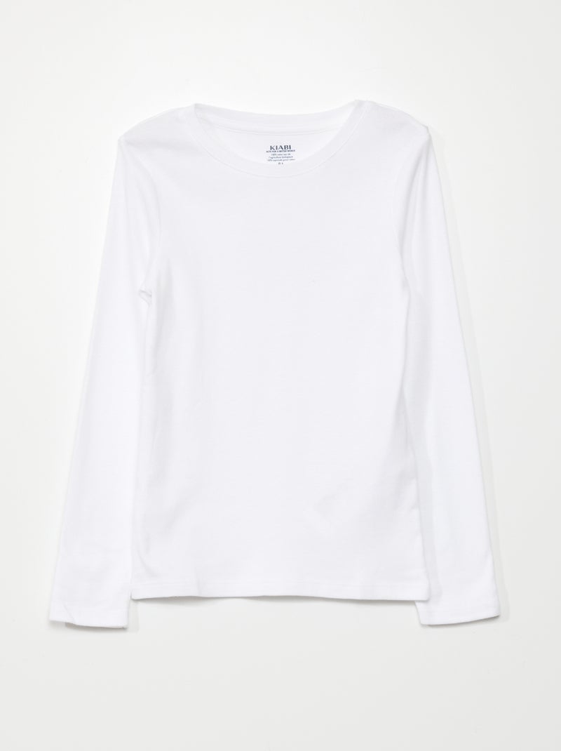 Set van 2 T-shirts van jersey WIT - Kiabi