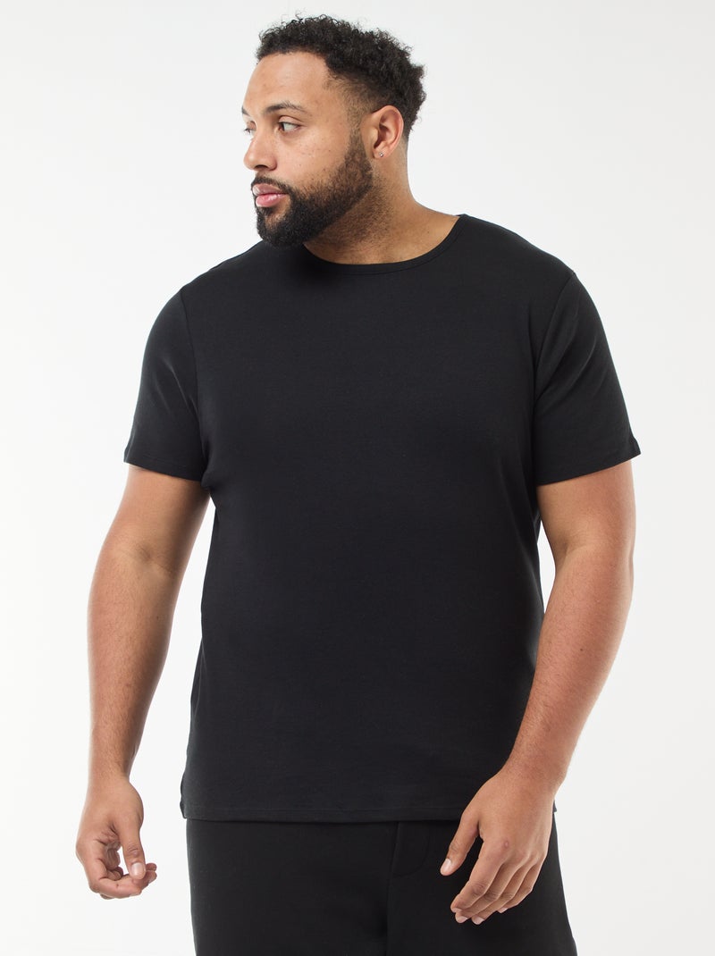 Set van 2 T-shirts van jerseytricot Zwart - Kiabi