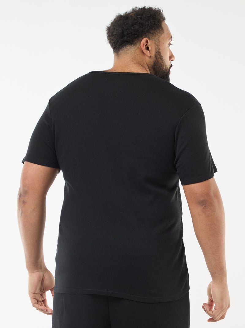 Set van 2 T-shirts van jerseytricot Zwart - Kiabi