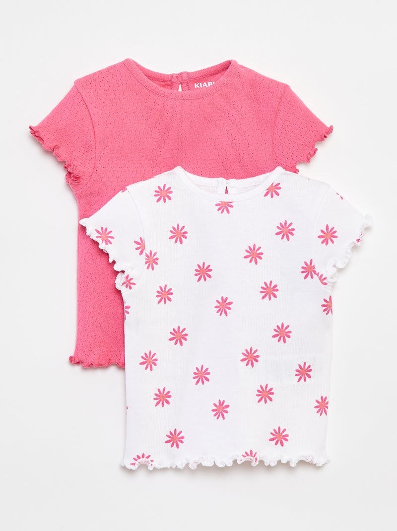 Set van 2 T-shirts WIT - Kiabi