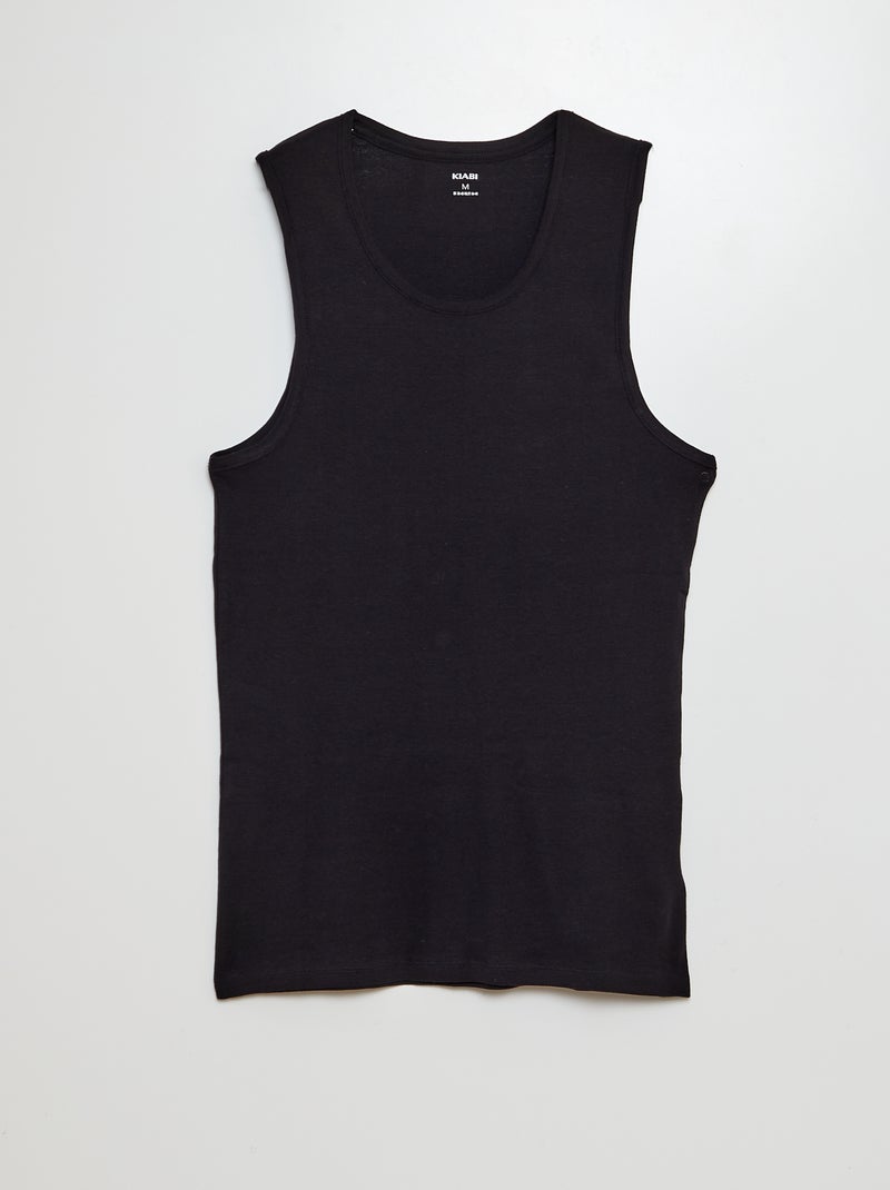 Set van 2 tanktops ZWART - Kiabi