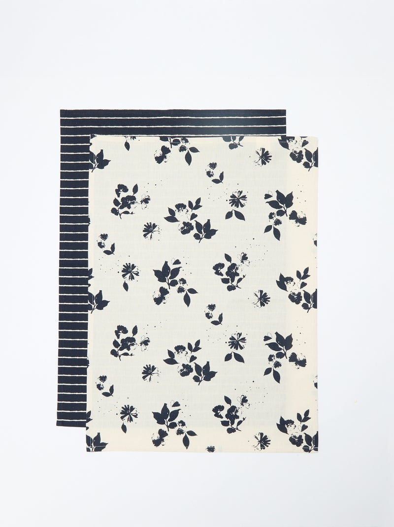 Set van 2 theedoeken 50 x 70 cm - Kiabi Home Biege - Kiabi