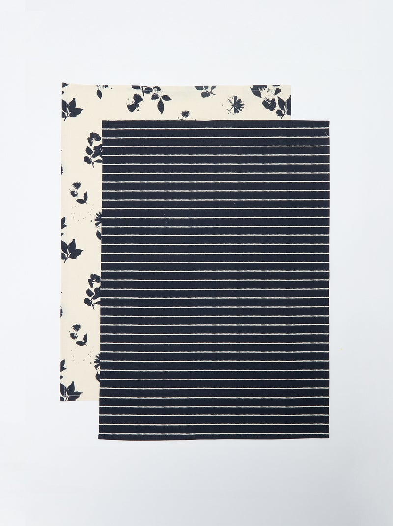 Set van 2 theedoeken 50 x 70 cm - Kiabi Home Biege - Kiabi