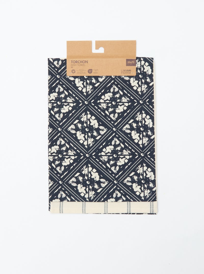 Set van 2 theedoeken 50 x 70 cm - Kiabi Home Biege - Kiabi