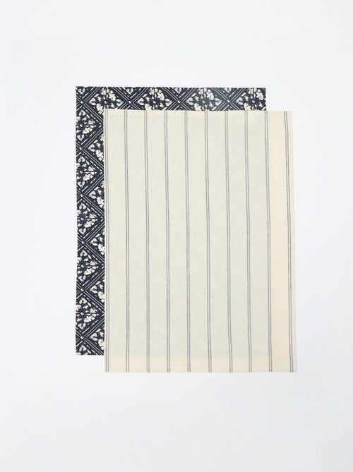 Set van 2 theedoeken 50 x 70 cm - Kiabi Home - Kiabi Set van 2 theedoeken 50 x 70 cm - Kiabi Home - Kiabi