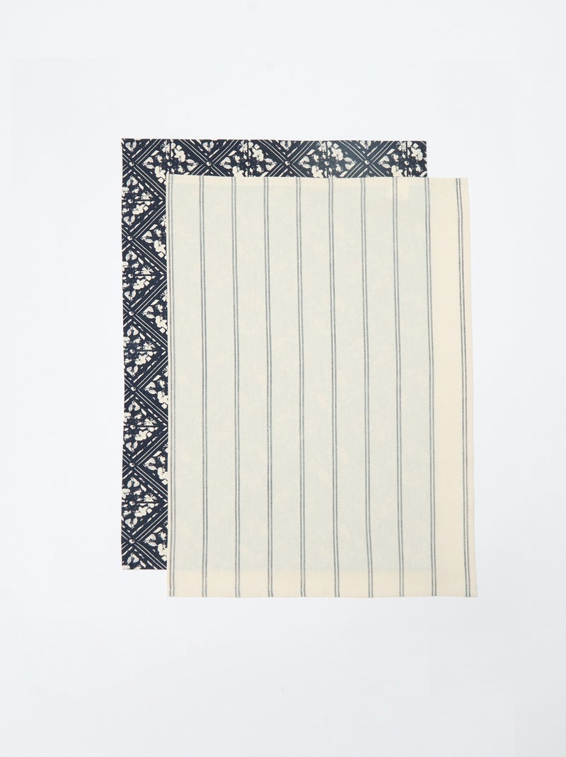 Set van 2 theedoeken 50 x 70 cm - Kiabi Home Biege - Kiabi
