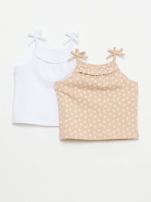 Set van 2 topjes met bandjes - Kiabi