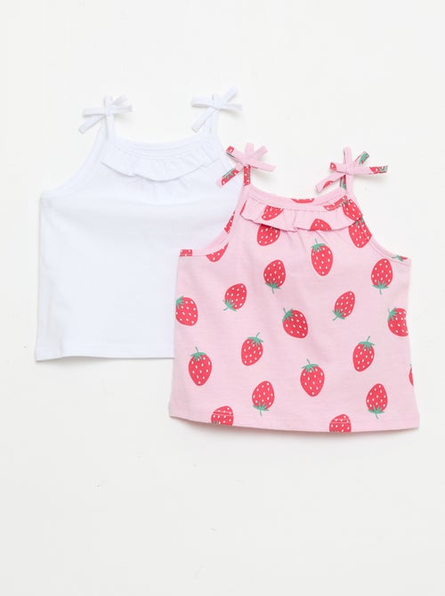 Set van 2 topjes met bandjes - Kiabi