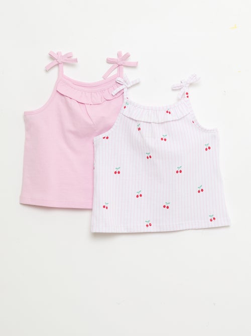 Set van 2 topjes met bandjes - Kiabi