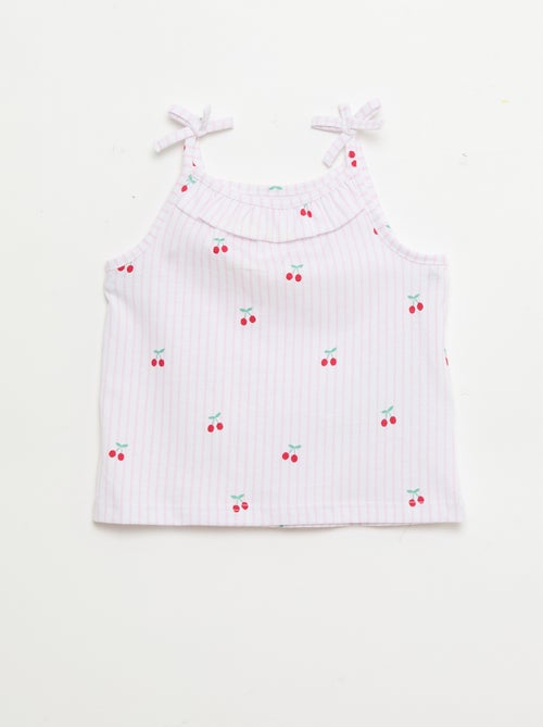 Set van 2 topjes met bandjes - Kiabi