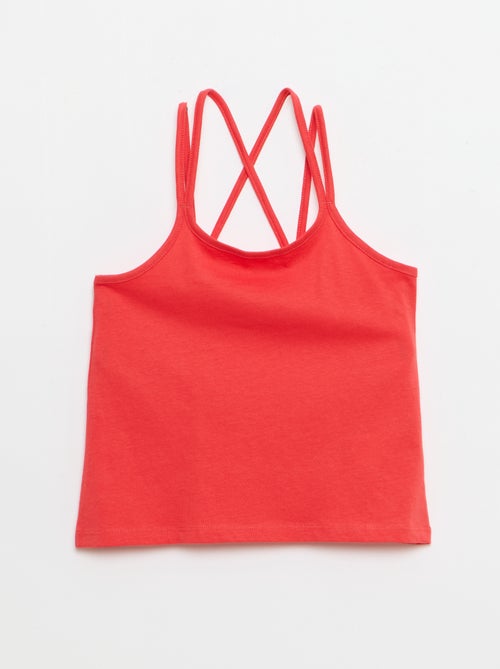 Set van 2 topjes, waarvan 1 met print - Kiabi