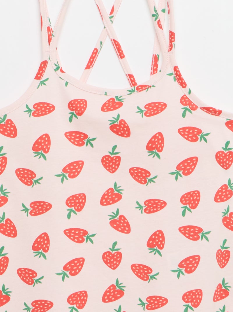 Set van 2 topjes, waarvan 1 met print Rose - Kiabi