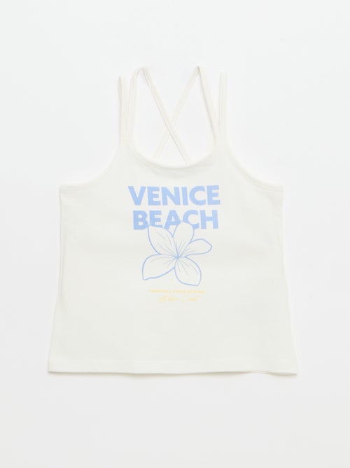 Set van 2 topjes, waarvan 1 met print - Kiabi