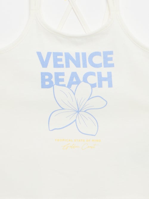 Set van 2 topjes, waarvan 1 met print - Kiabi