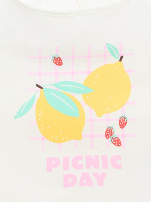 Set van 2 topjes, waarvan 1 met print - Kiabi