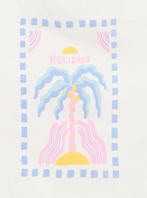 Set van 2 topjes, waarvan 1 met print - Kiabi