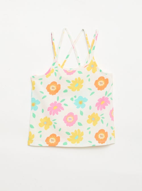 Set van 2 topjes, waarvan 1 met print - Kiabi