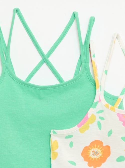 Set van 2 topjes, waarvan 1 met print - Kiabi