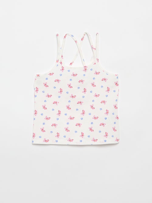 Set van 2 topjes, waarvan 1 met print - Kiabi