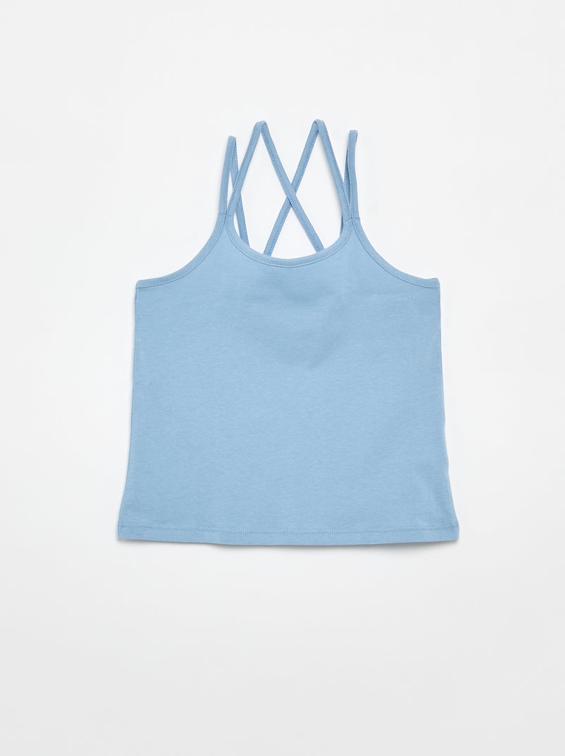 Set van 2 topjes, waarvan 1 met print Wit - Kiabi