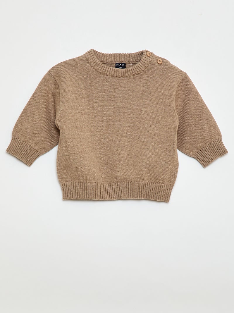 Set van 2 truien van compacte tricot Biege - Kiabi