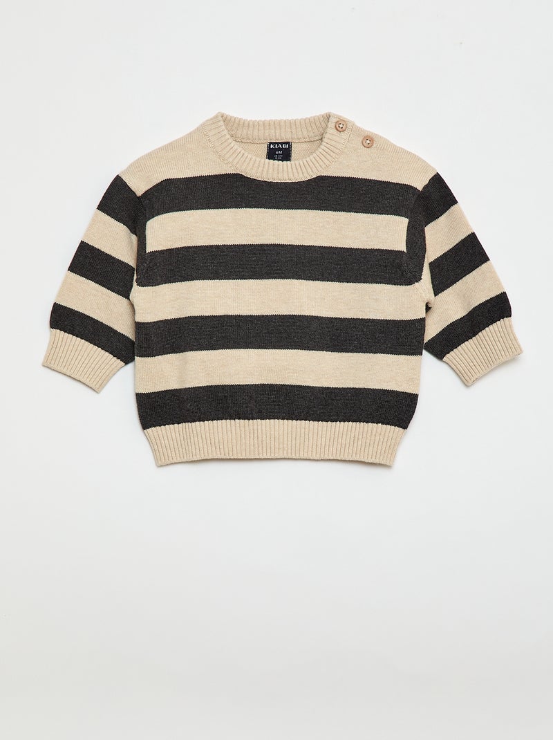 Set van 2 truien van compacte tricot Biege - Kiabi
