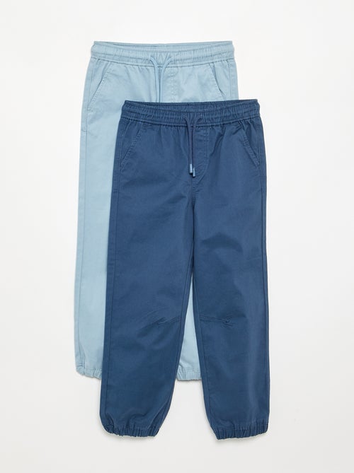 Set van 2 twill sporttrainingsbroeken - Kiabi