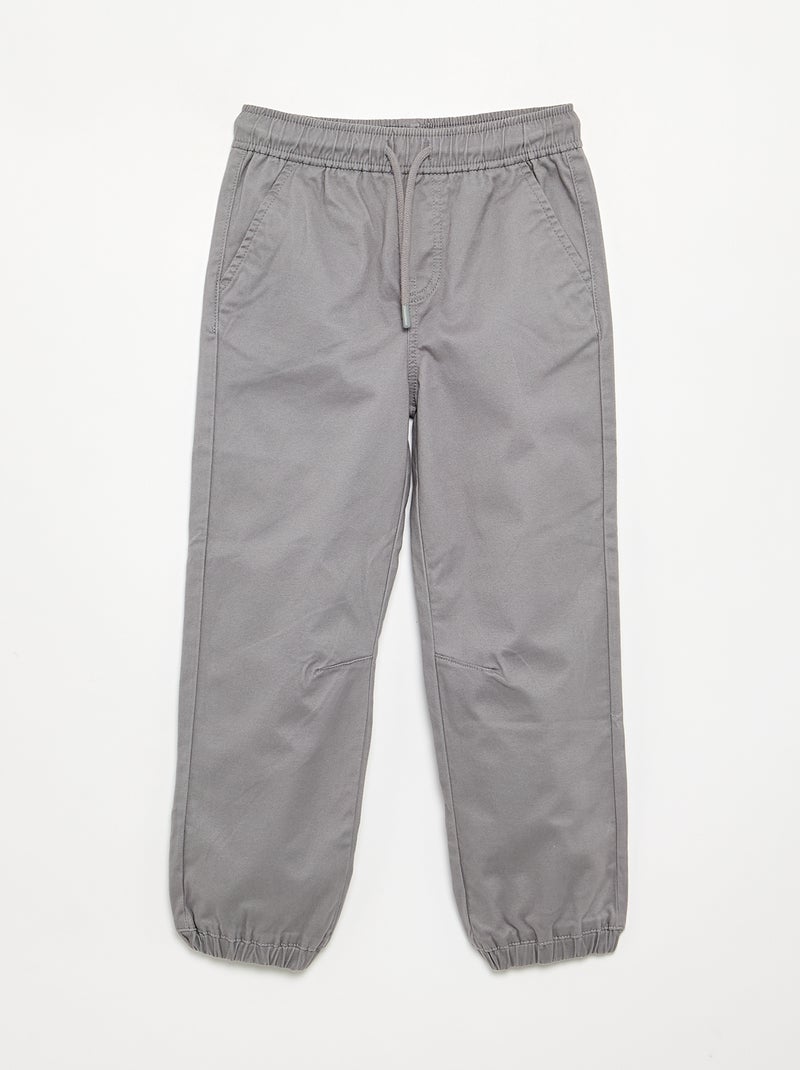 Set van 2 twill sporttrainingsbroeken Grijs - Kiabi