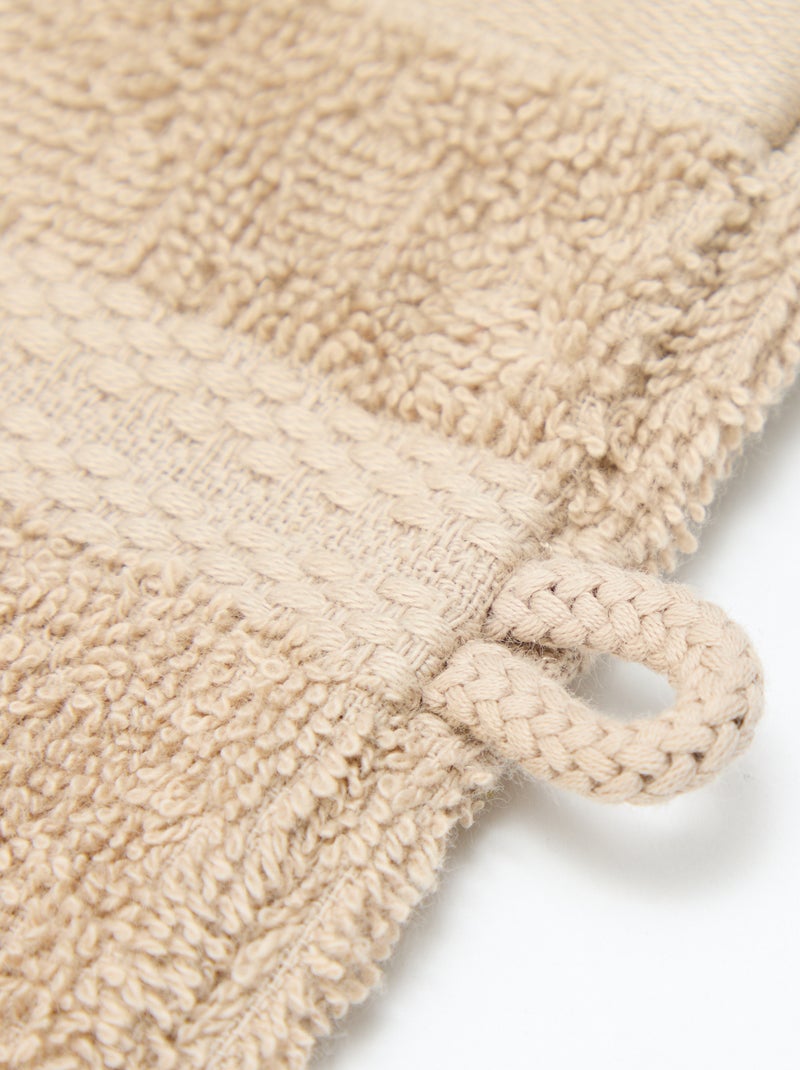 Set van 2 washandjes - Kiabi Home Biege - Kiabi