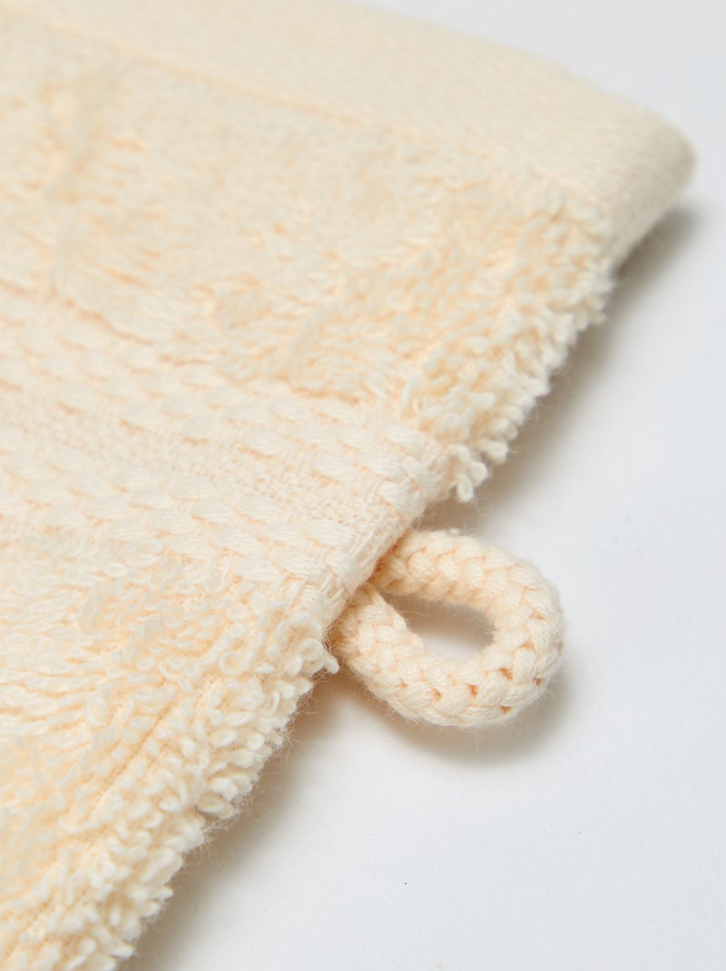 Set van 2 washandjes - Kiabi Home Wit - Kiabi