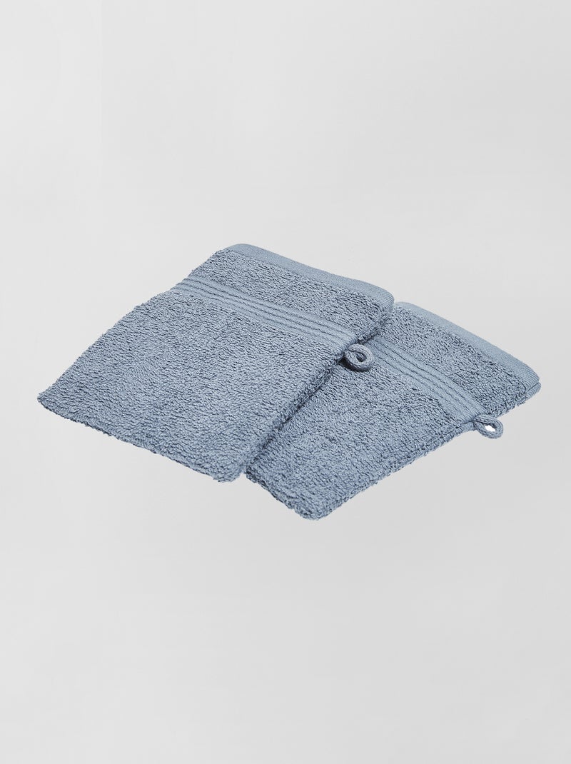 Set van 2 washandjes denim - Kiabi