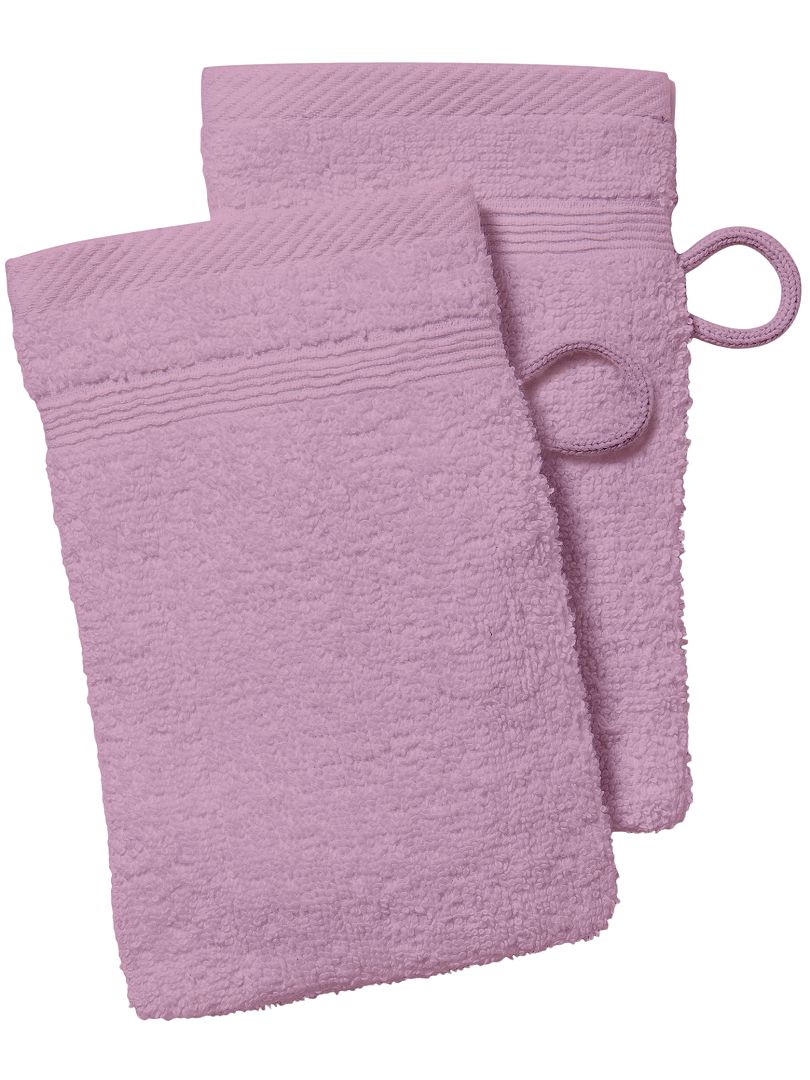 Set van 2 washandjes roze - Kiabi
